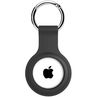 iTronix Airtag Case for Airtags Silicone Case Protective Cover for Airtag Case Keychain with Key Hook Ring (Black)