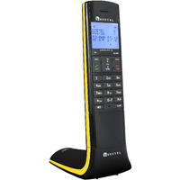 Beetel X95 Flagship Designer Cordless landline,Proudly Designed in India,2.4GHz,Dual Tone,Blue-White LCD,2-Way Speaker Phone,Ringer & Volume Control,Auto Answer,Alarm(X95)(Black/Yellow)