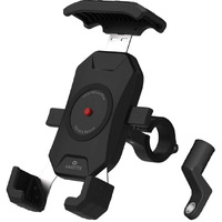 Amkette iGrip Secure Plus Bike Phone Holder for All Bikes/Scooters | Anti Shake Dual Mount Design | One Click Lock | 360 Rotation | IPX6 Splash/Rain Proof | Ideal for Maps and GPS Navigation| (Black)