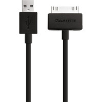 Amkette 30 Pin to USB Charging & Data Sync Cable for iPhone 3G/3GS/4/4s/iPad 1/2/3, iPod Nano 5th/6th Gen and iPod Touch 3rd/4th Gen -1.5m (Black)