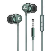 Ambrane Stringz 38 Wired Earphones with Mic, Powerful HD Sound with High Bass, Tangle Free Cable, Comfort in-Ear Fit, 3.5mm Jack (Green), Normal