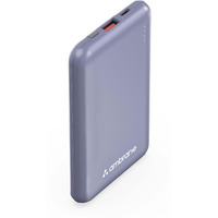 Ambrane 10000mAh Slimmest & Compact (Pocket/Bag Friendly) Powerbank, 22.5W Fast Charging, USB & Type C Output, Power Delivery, Quick Charge for iPhone, Android & Other Devices (Powerlit, Purple)