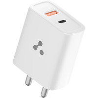 Ambrane 33W USB & Type-C Dual Port Fast Wall Charging Adapter with QC & PD Technology Compatible with iPhone, iPad, Samsung Galaxy, Note, Redmi, Mi, Oneplus, Oppo, Smartphones (Raap M33, White)