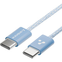 Ambrane 60W Type-C to Type-C Fast Charging Cable for Smartphones, Tablets, Laptops, iPhone 15 & Other Type C Devices, PD Technology, 480Mbps Data Sync, 1.2M (ABCC-60, Blue)