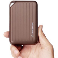 Ambrane 10000mAh Powerbank, Slim & Compact (Pocket & Travel-Friendly) 22.5W Fast Charging, USB & Type C Output, Power Delivery, Compatible with iPhone, Android & Other Devices, (Line-10, Brown)