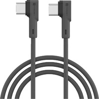 Portronics Konnect L 60W PD Type C to Type C Mobile Charging Cable, 1.2M, Fast Data Sync, Tangle Resistant, TPE+Nylon Braided(Grey)