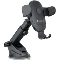 Portronics Clamp M2 Adjustable Car Mobile Phone Holder Stand for Dashboard & Windshield, 360 Rotational, Strong Suction Cup, Compatible with 4 to 6 inch Devices(Black)