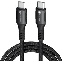 Portronics Konnect 240C 240W Futuristic Unbreakable Nylon Braided Type C to Type C Fast Charging Cable 2M Long,Supports Laptop and All Type C Smartphones and Devices (Black)