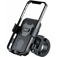 Portronics Mobike 4 Bike Phone Mount with 360 Rotational, Strong Hold for Bicycle, Motorcycle Compatible with 4.7 to 6.8 inch Devices(Black)