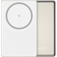 ZEBRONICS MW68 Wireless Power Bank, 10000 mAh, Rapid Charge, Magsafe Compatible, Outputs - 22.5W Wired | 15W Wireless, Type C PD Input & Output, Made in India (White)
