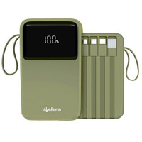 Lifelong ZenCharge 20000 mAh 22.5 W Compact Pocket Size Power Bank with 6 Input/Output Port (Olive, Lithium Polymer, Fast Charging, Quick Charge 3.0 for Mobile, Earbuds,Speaker, Tablet)