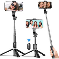 Kratos K1 Selfie Stick with Tripod Stand,Extendable Selfie Stick for Mobile Phone with Bluetooth Remote,3-in-1 Multifunctional Design for Redmi/Xiaomi/OnePlus/Samsung/Oppo/Vivo and All Phones