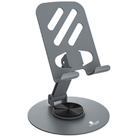 Kratos M1 Mobile Stand & Tablet Stand, Aluminium Foldable & 360 Rotatable Mobile Stand for Table, Multiple Height & Angle Adjustments, Stable Metalic Round Base Weight of Any Phone or Tablet