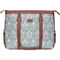 ZOUK Jaipur Fresco Printed Handmade Vegan Leather Women's Office Bag for 15.6 inch Laptop with Double Handles