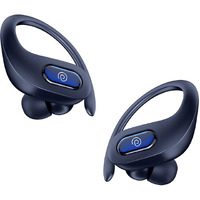 pTron Bassbuds Sports In-Ear TWS Earbuds with Ultra HD Mic, 13mm HyperDrive Transducers with Bass Emitters, 45H Playtime,45ms HyperLow-Latency,BTV5.3 Wireless Headphones, Type-C Charging & IPX5 (Blue)