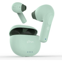 pTron Bassbuds NX TWS Earbuds, TruTalk AI-ENC Calls, 32Hrs Playtime, Immersive Audio, In-Ear Bluetooth 5.3 Wireless Headphone, Voice Assistant, Type-C Fast Charging & IPX5 Water Resistant (Mint Green)