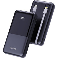 pTron Dynamo Power 20000mAh 22.5W Super Fast Charging Power Bank with Quick Charge & 20W Power Delivery, Built-in Charging Cables, 4 Outputs, Type-C Input/Output Port & LED Battery Display (Black)