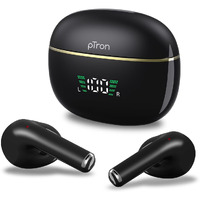 pTron Basspods P681 TWS Earbuds with Dual Mic & TruTalk AI-ENC Calls, Hypnotic Sound, 28H Playtime,Music/Game Modes, BT v5.3 In-Ear Wireless Headphones,Pinch Touch Control, Type-C Charge (Pearl Black)