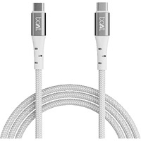 boAt Type-C C300 Tangle-Free, Sturdy Cable w/ 60W/3A PD Fast Charging, Compatible w/Xiaomi, Oneplus, Samsung, Vivo & Oppo, 480 Mbps Data Transmission Speed, Nylon Braided Skin & 1.5m Length(White)