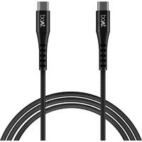 boAt Type-C C600 Tangle-Free, Sturdy Cable w/ 100W/5A Fast Charging & 10Gbps Data Transmission, 10000+ Bends Lifespan and Extended 1.5m Length,Compatible w/Xiaomi, Oneplus, Samsung, Vivo & Oppo(Black)