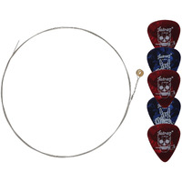 JUAREZ Celluloid 0.46mm 5 Picks & 1 x E 1st String Set JRCPK51
