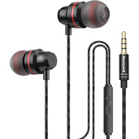 Honeywell Moxie V50 Wired Earphones with Built in Mic, 10mm*2 Drivers, Passive Noise Cancellation, Deep Bass & Clear Sound, Ultra HD Mic Quality, 3.5mm AUX, Voice Assistant Enabled, 1.2 Mtr