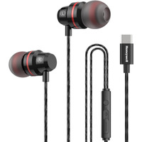 Honeywell Suono P60 Wired Earphones with Built in Mic, 10mm*2 Drivers, Passive Noice Cancellation, Deep Bass & Clear Sound, Ultra HD Mic Quality, Type C Compatible, Voice Assistant Enabled, 1.2 Mtr