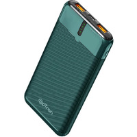pTron Newly Launched Dynamo Nergy 10000mAh 22.5W Fast Charging Power Bank, Supports VOOC/Wrap/Dash USB Charging, 20W PD Fast Charging, 3 Outputs, Input & Multiple Layers of Protection (Green)