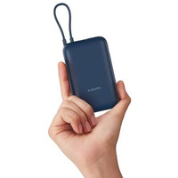 Xiaomi Pocket Power Bank 10000mAh 22.5W Fast Charging|Inbuilt Cable|Slim & Compact|Power Delivery|QC 3.0|Type-C Input & Output|3 Output Ports|Blue|Supports Android,Apple,Tablets,Earbuds,Watches