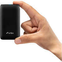 URBN 10000 mAh Lithium_ion Premium Black Edition Nano Power Bank | 20W Fast Charging | Smallest Power Bank | Type C PD (Input& Output) | Made in India | Dual Output | Free Type C Cable - Black
