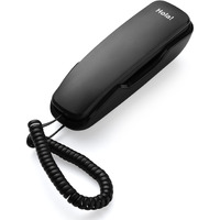 Hola! TF 510 Corded Landline Phone, Wall/Desk Mountable, Clear Call Quality, Compact Design, Redial/Mute/Hold Function (Made in India) (White)