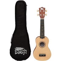 Intern INT-UK21LD-NT Concert Ukele with Bag (Natural)