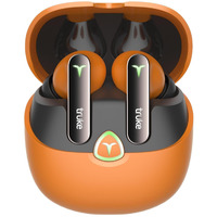 truke New Launch BTG Flex True Wireless in Ear Earbuds, Dual Pairing Ear Buds, 40ms Low Latency Gaming Mode, 60H Playtime Fast Charging, HiFi DSP Sound, Quad-Mic ENC, 13mm Driver,Bluetooth 5.4(Orange)