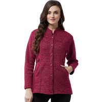 PIVL Women's Long Acrylic Blend Sweater for Winter_Magenta_2XL||Winterwear||