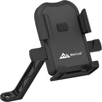 WeCool Metal B2 One Click Button Controlled Mobile Holder for Bikes/Motorcycle/Mobile Holder for Scooty, Ideal for Maps and GPS Navigation with Auto Locking, Anti Shaking, Anti Fall and Firm Grip
