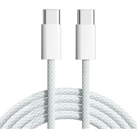 Basesailor Usb-C To C Nylon Braided Cable With Apple Mfi Certified,Fast Pd Charging For Iphone 15/15 Pro Max/15 Plus,Macbook,Other Type-C Devices-Durable&High-Speed,White