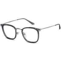 LENSKART BLU | Zero Power Bluecut & Antiglare Computer Eyeglasses | Gaming Glasses | Grey Full Rim Square | For Men and Women | Medium - LB E13529