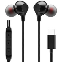 Kratos Type C Earphone with 13 mm Driver, Tangle Free 1.2 Mtr Nylon Braided Wire, in-Line Volume Controller, Ultra Light C Type Earphones Compatible with Oneplus, Samsung, Oppo, Vivo, Redmi
