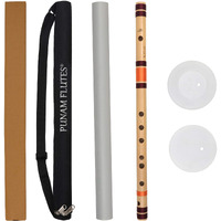 Punam Flutes C Natural Medium Right Hand Bansuri Size 19.5 inches