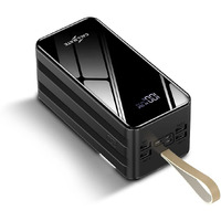 CALLMATE 80000mAh Ultra High Capacity Power Bank, 15W Fast Charging|Digital Display|4 USB Output Ports and 3 Input|LED Torch| Multi-Layer Protection for iPhone, Smartphones (Black, Lithium Polymer)