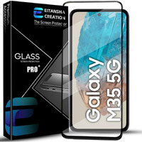 EITANSHA CREATION Edge To Edge Screen Protector Tempered Glass For Samsung Galaxy M35 5G / A35 5G / A55 5G With Easy Self-Installation Kit, (Samsung Galaxy M35 2024)
