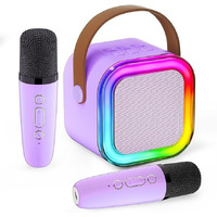 Kidara 2025 New Karaoke Machine for Kids with 2 Two Wireless Mics 4-12 Years Toys Gifts for Girls Boys Ages 4, 5, 6, 7, 8, 9, 10, 12 +Year Birthday Double Mic (Multicolor)