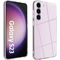 Prolet Silicone Samsung Back Cover Case, Scratch Resistant Protective Crystal Clear Transparent Shock Proof Bumper Back Cover Case for Samsung Galaxy S23 5G-Transparent