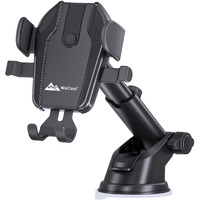 WeCool C1 Car Mobile Holder, Multiple View Angle with Height Adjust & 360 Rotation, Strong Suction for Windshield & Dashboard, Universal Mobile Holder for Car with One-Click Lock for All Smartphones