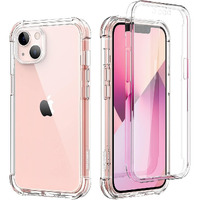 Sounce Shockproof Transparent Hard Back Cover Scratch Resistant Case Premium Clarity Armor Sleek Design Shield with Polycarbonate Protection for iPhone 13[Crystal Transparent]