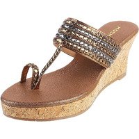 Mochi Womens Synthetic Antic Gold Slip Ons (Size (5 UK (38 EU))