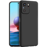 CEDO Redmi Note 10 / Note 10S Back Cover | Camera Bump Protection & Ultra Slim | Matte Soft Silicon Shock Proof Rubberised Back Case Cover (Black)