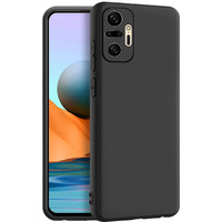 CEDO Redmi Note 10 Pro/Note 10 Pro Max Back Cover | Camera Bump Protection & Ultra Slim | Matte Soft Silicon Shock Proof Rubberised Back Case Cover (Black)
