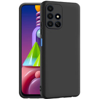 CEDO Samsung Galaxy M51 Back Cover | Camera Bump Protection & Ultra Slim | Matte Soft Silicon Shock Proof Rubberised Back Case Cover (Black)
