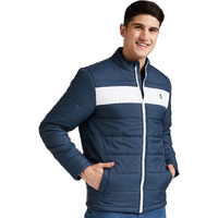 Amazon Brand - House & Shields Polyester Men's Standard Length Quilted Jacket (Aw19-Hsj-06_Airforce&White_Large)